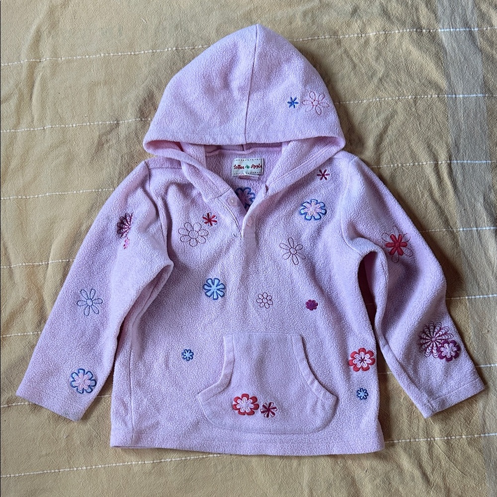 Y2K Pink Floral Toffee & Apple Hoodie